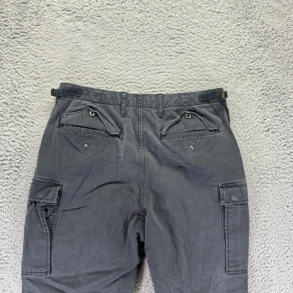 Gap Pant Men's 32x30 Black Cotton Cargo Straight Leg Workwear Utility Stretch - Picture 5 of 10